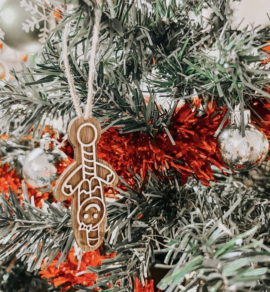 Pole Dancing Gingerbread Bauble