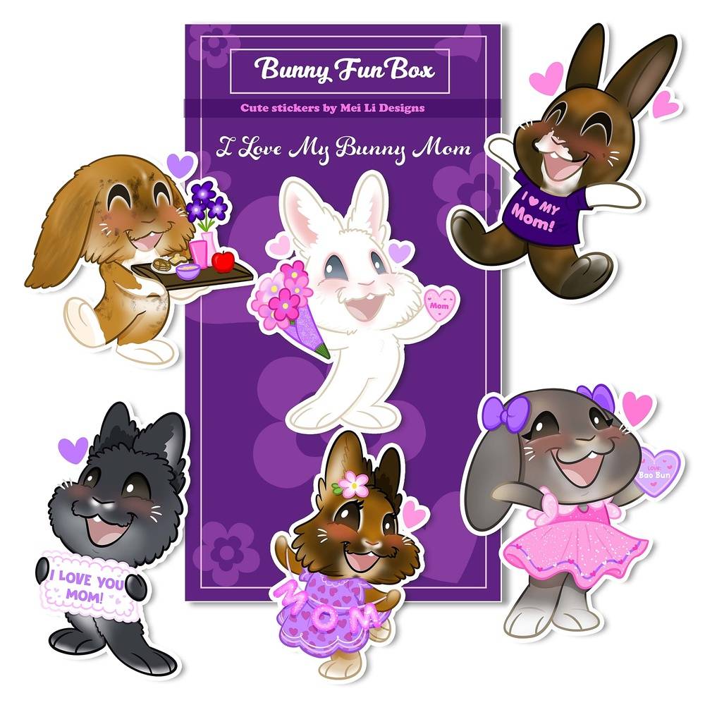 Bunny Mom 2024 Vinyl Stickers