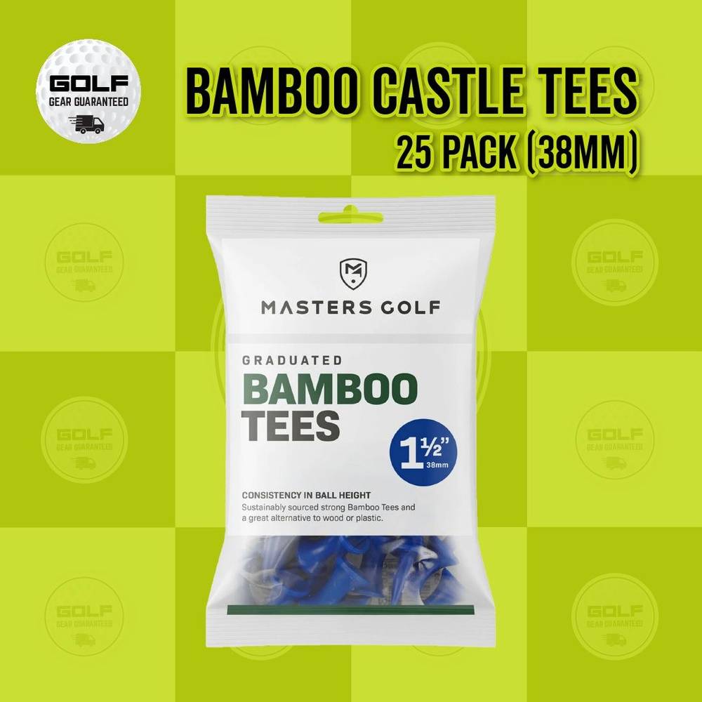 BAMBOO BLUE CASTLE TEES 25 PACK (38MM)