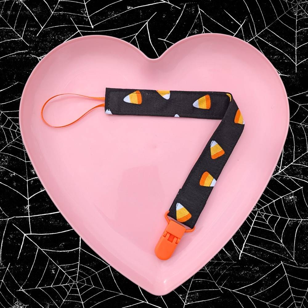 Candy Corn Pacifier Clip