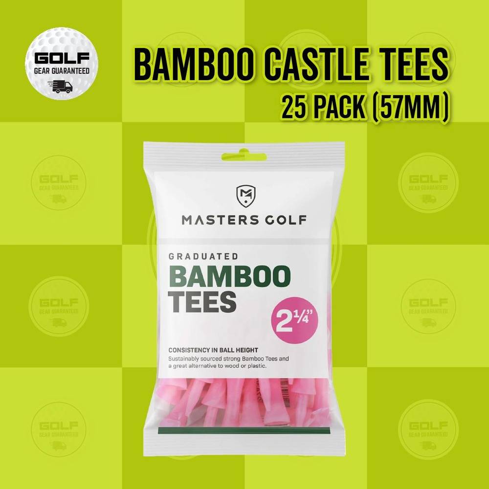 BAMBOO PINK CASTLE TEES 25 PACK (57MM)