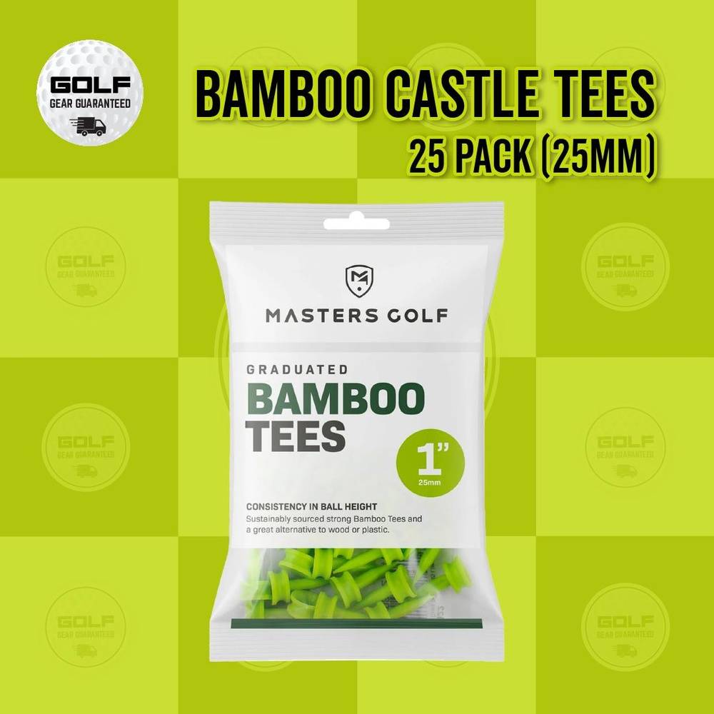 BAMBOO GREEN CASTLE TEES 25 PACK (25MM)