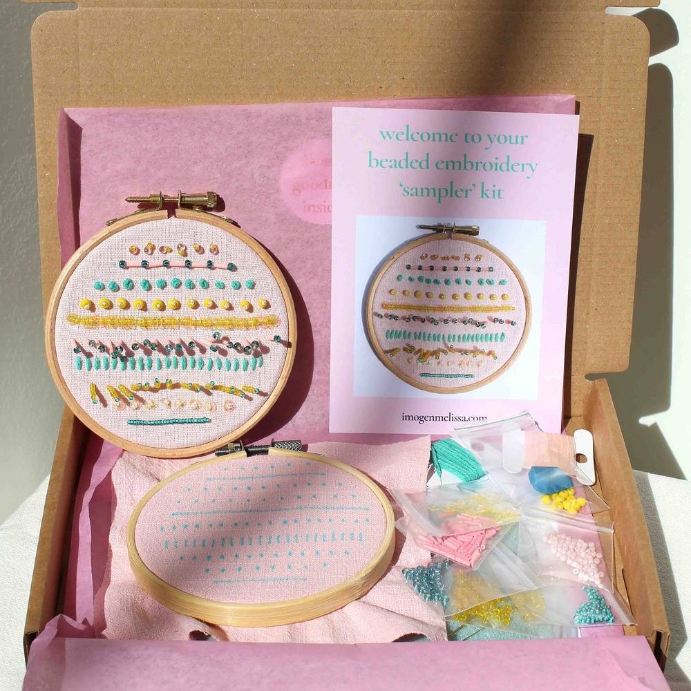 Beaded embroidery kit from Imogen Melissa