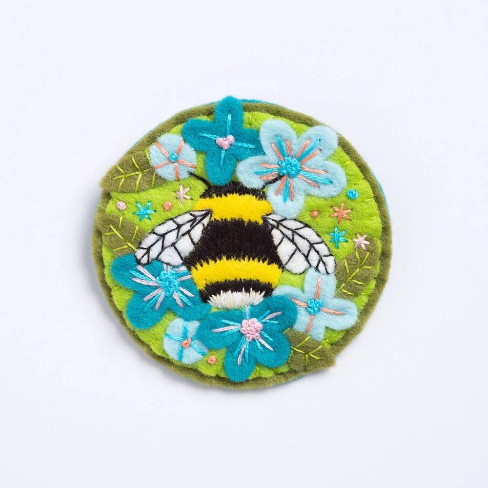 Felt bee brooch kit from Hawthorn Handmade