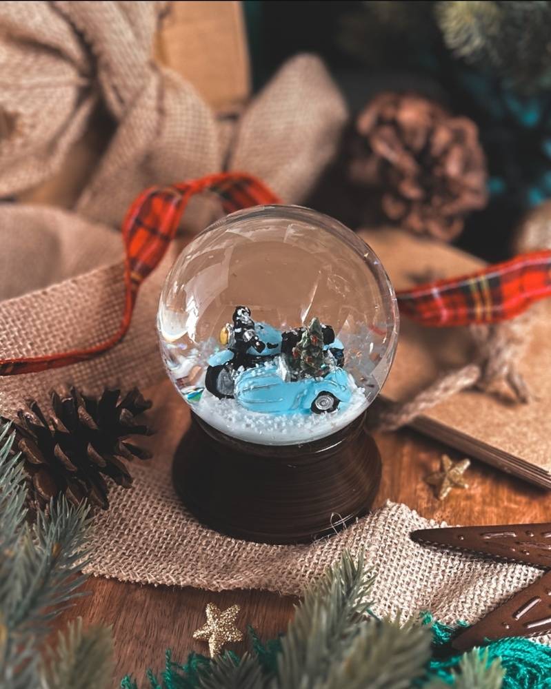 Motorbike Snow Globe