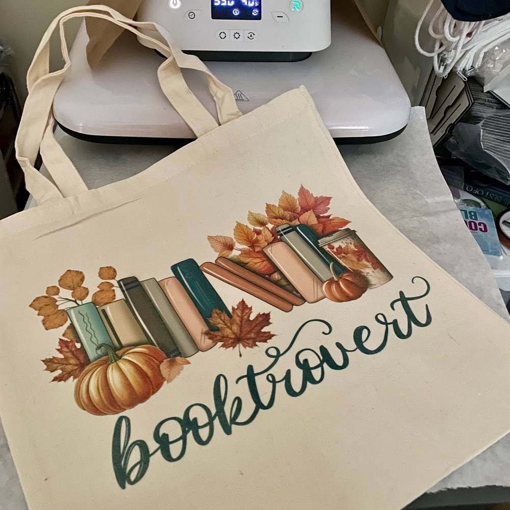 Autumn Booktrovert Bookish Fall Tote Bag