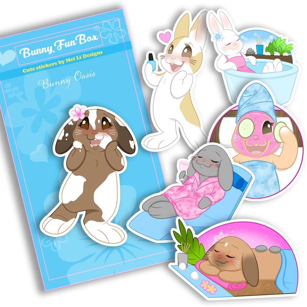 Bunny Oasis Vinyl Stickers