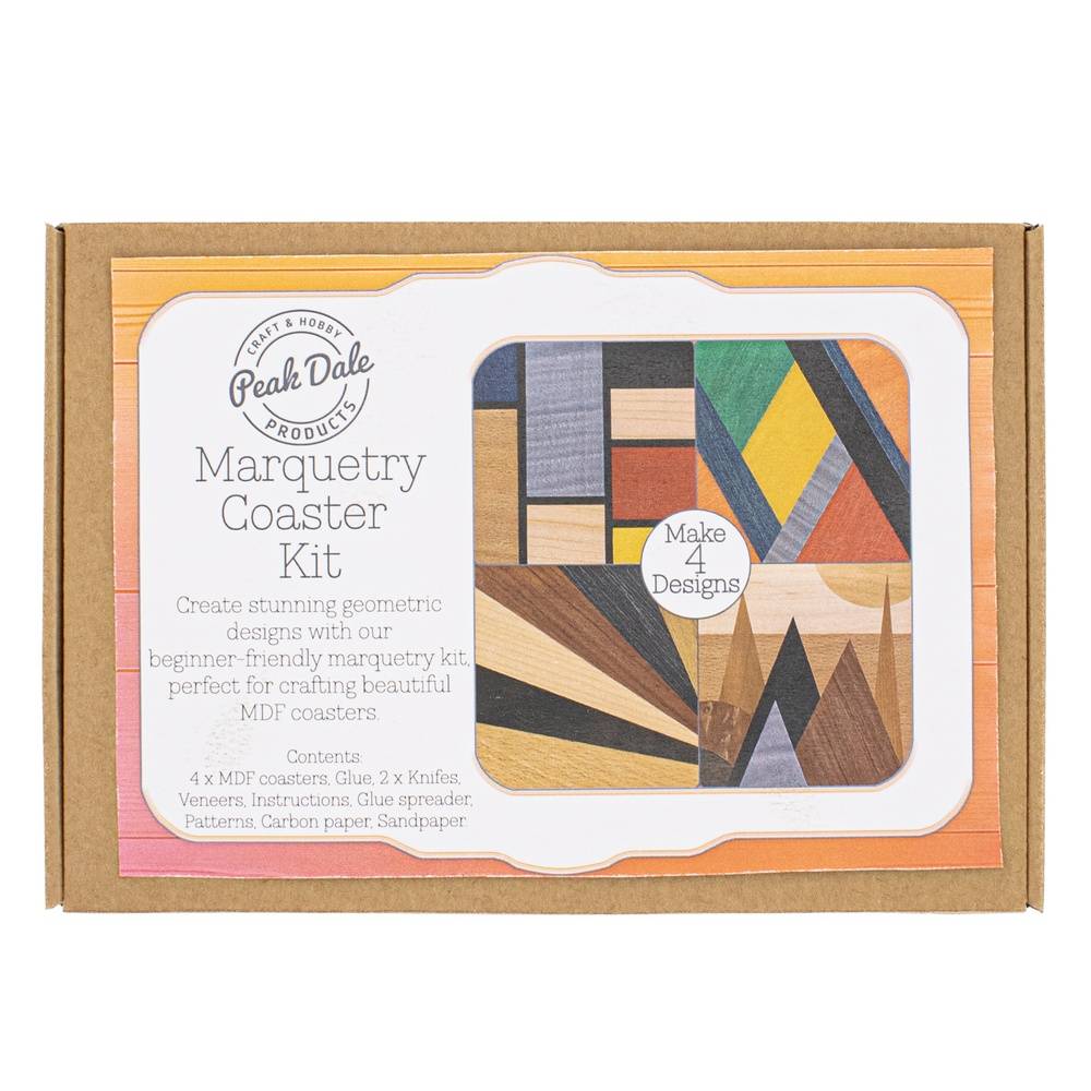 Marquetry coasters kit from Peak Dale