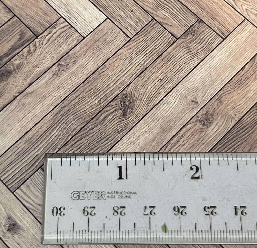 Wood Herrbone Printable flooring- Gray