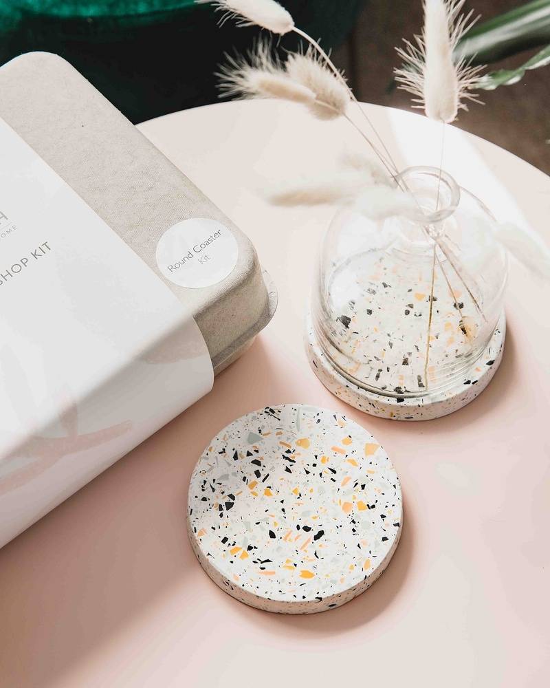 Terrazzo coasters kit from Badger & Birch