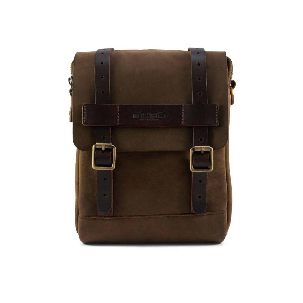 Trip Machine Leather Tank & Tail Bag - Brown