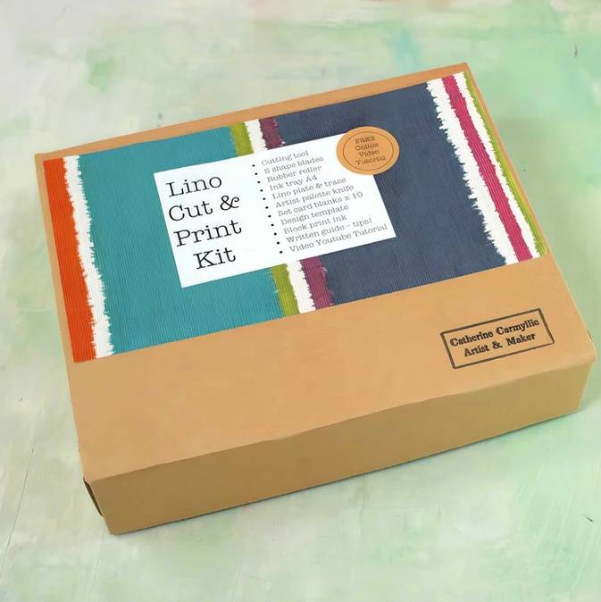 Lino printing kit by Catherine Carmyllie