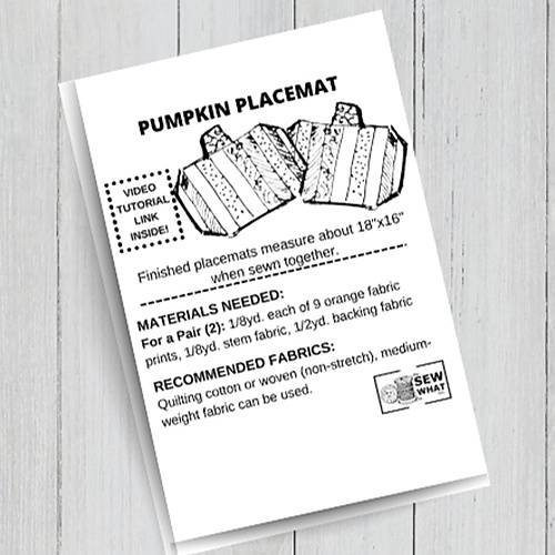 Pumpkin Placemat Printed Pattern