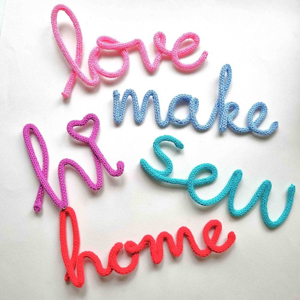 Knitted wire words workshop at Flourish - Friday 24th January