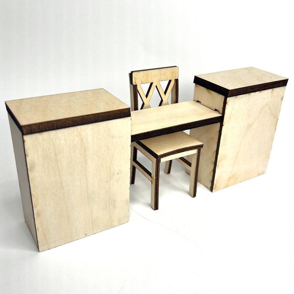 Miniature Computer Desk and Chair