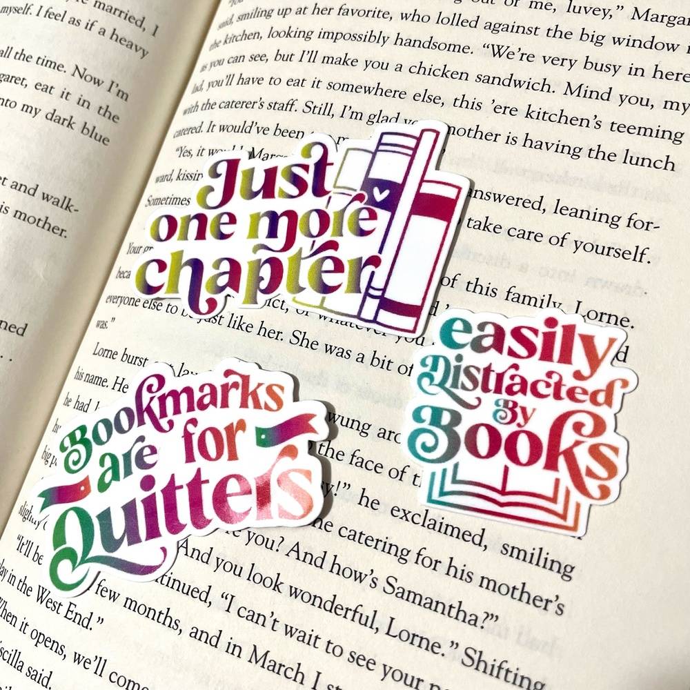 Colorful  Gradient Bookish Vinyl Stickers