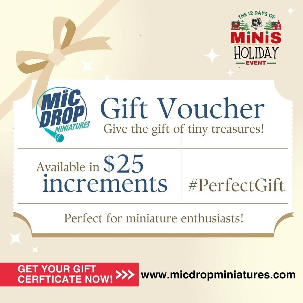 Gift Card Mic Drop Miniatures