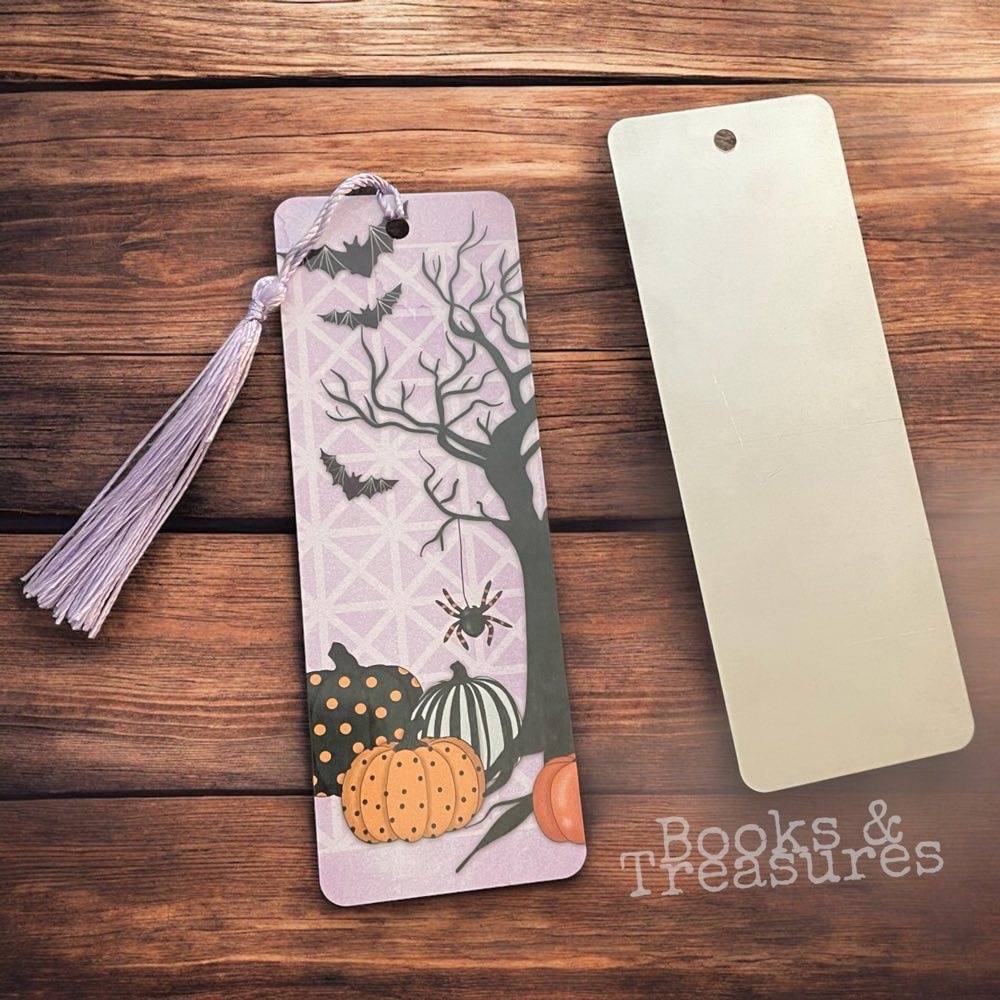 Elegant Pumpkin Halloween Metal Bookmark