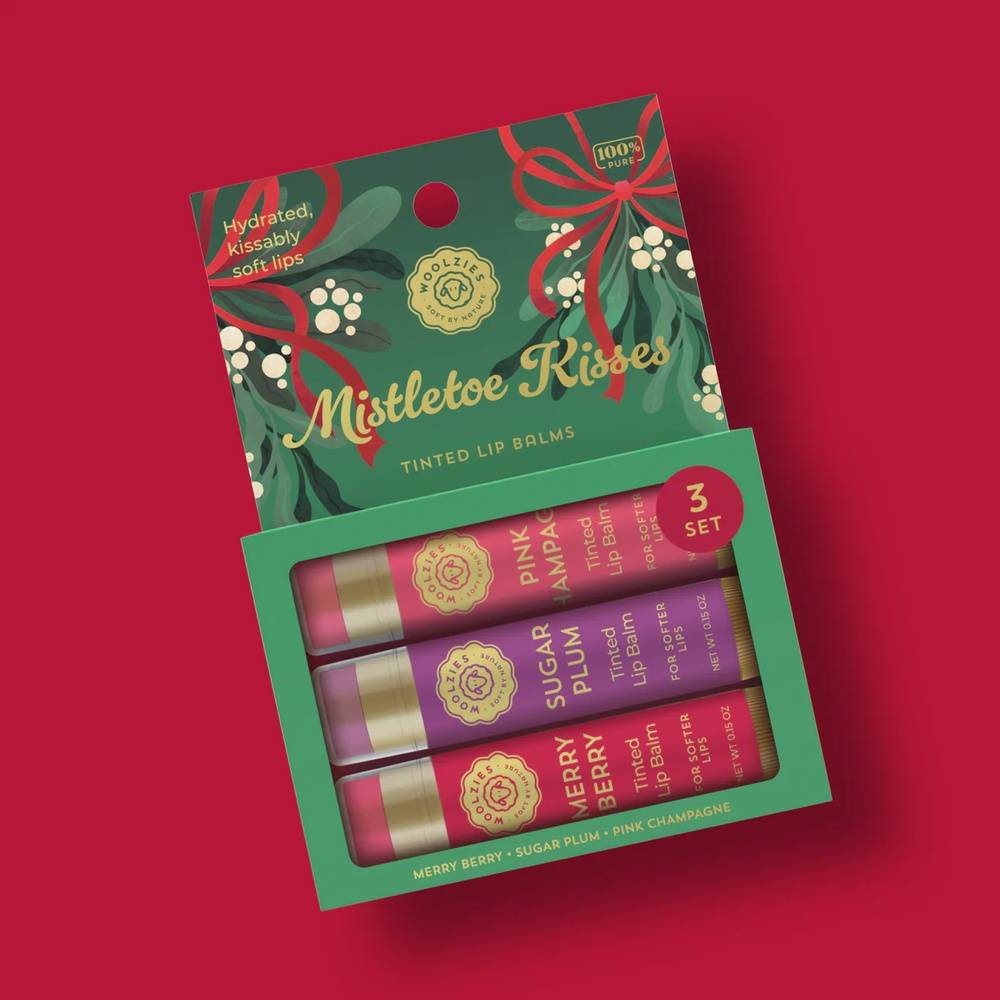 Woolzies Mistletoe Kisses Lip Balm Set