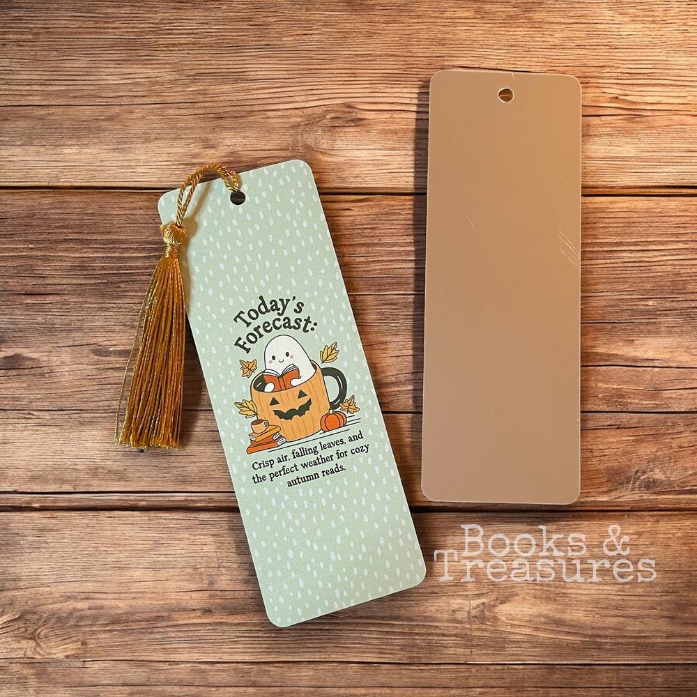 Autumn Fall Forecast Ghost Metal Bookmark