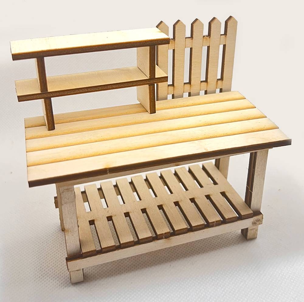 Miniature Garden Bench; 1:12 Scale