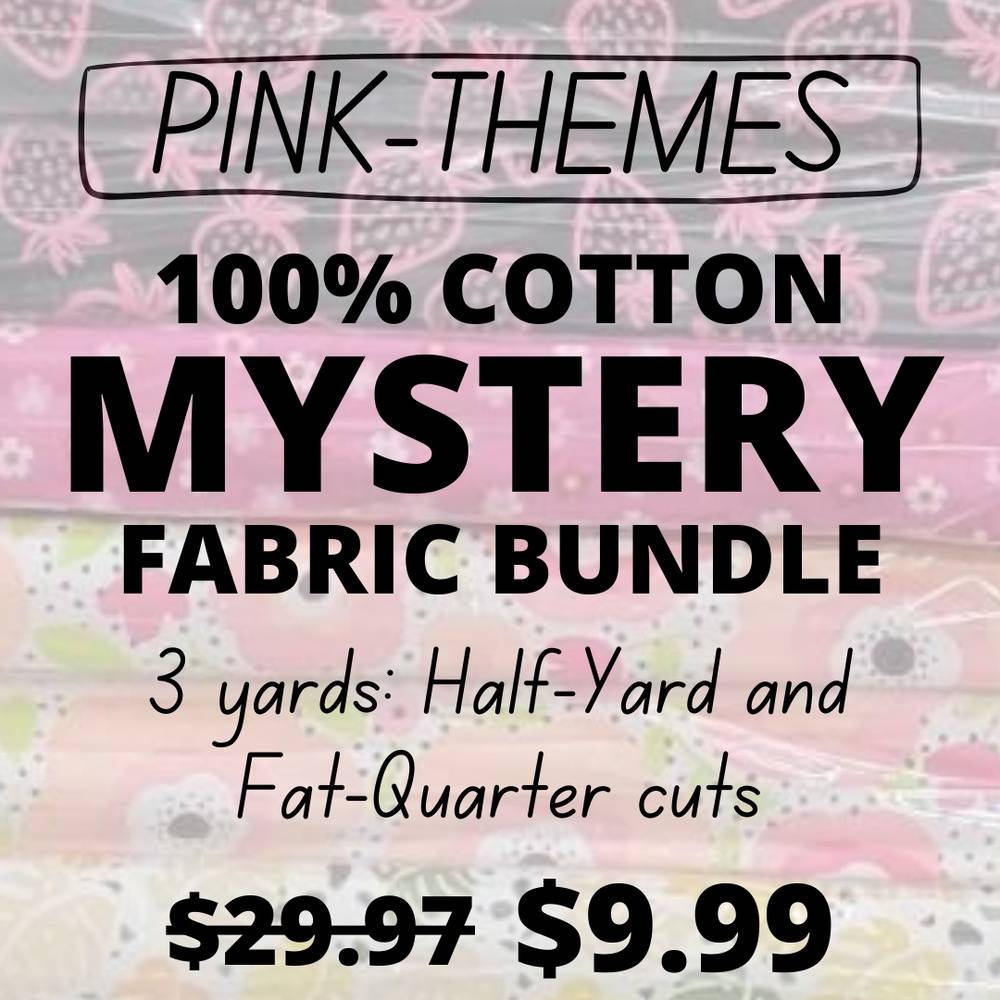 PINKS--Mystery Cotton Fabric Bundle