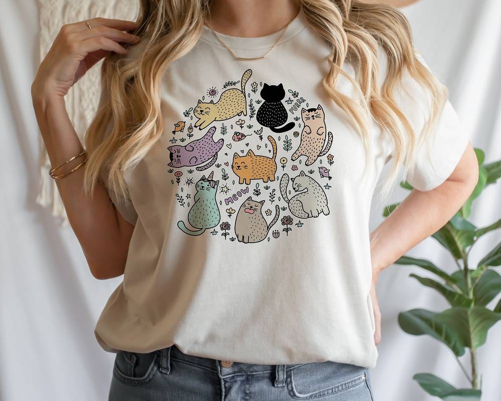 Cat Print Tee