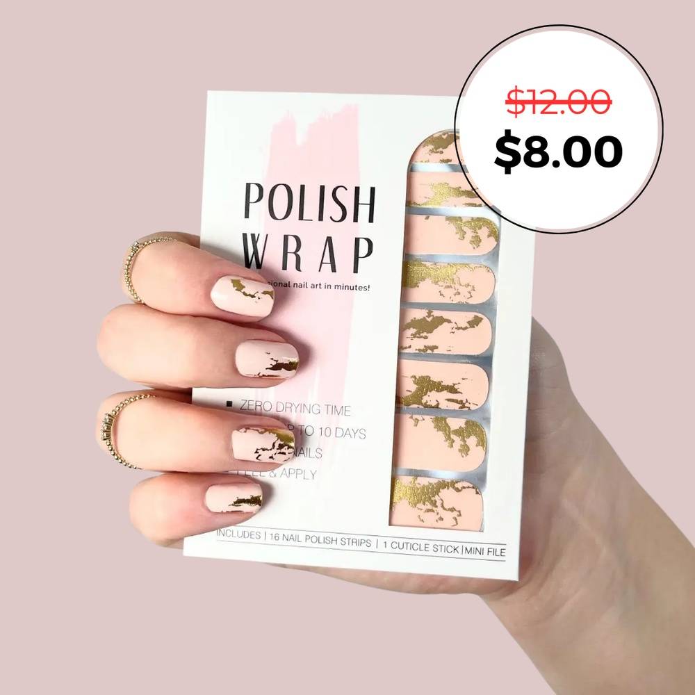 Gold Flake Nail Wrap Set