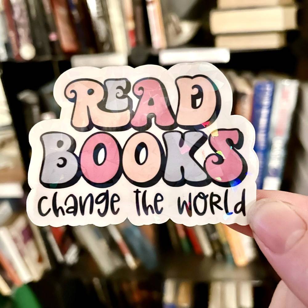 Holographic Retro Bookish Vinyl Stickers