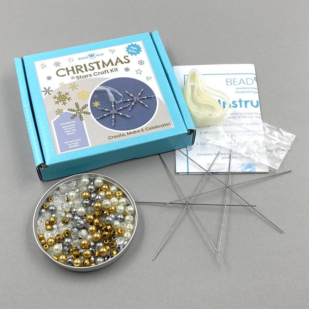 Beaded Christmas stars decorations kit from Beadology