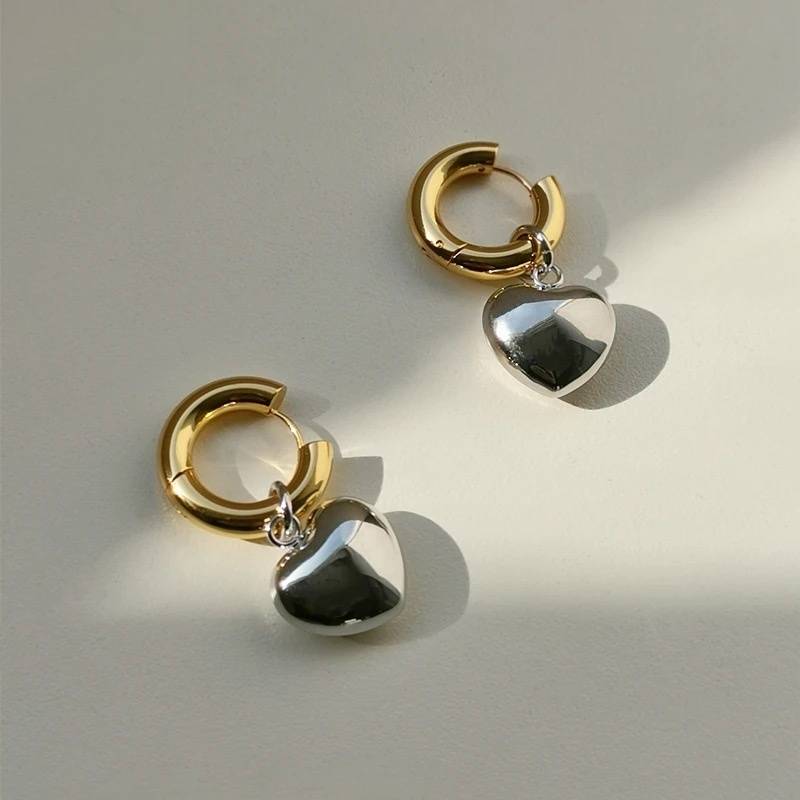 Hoop Silver & Gold Tone Earring