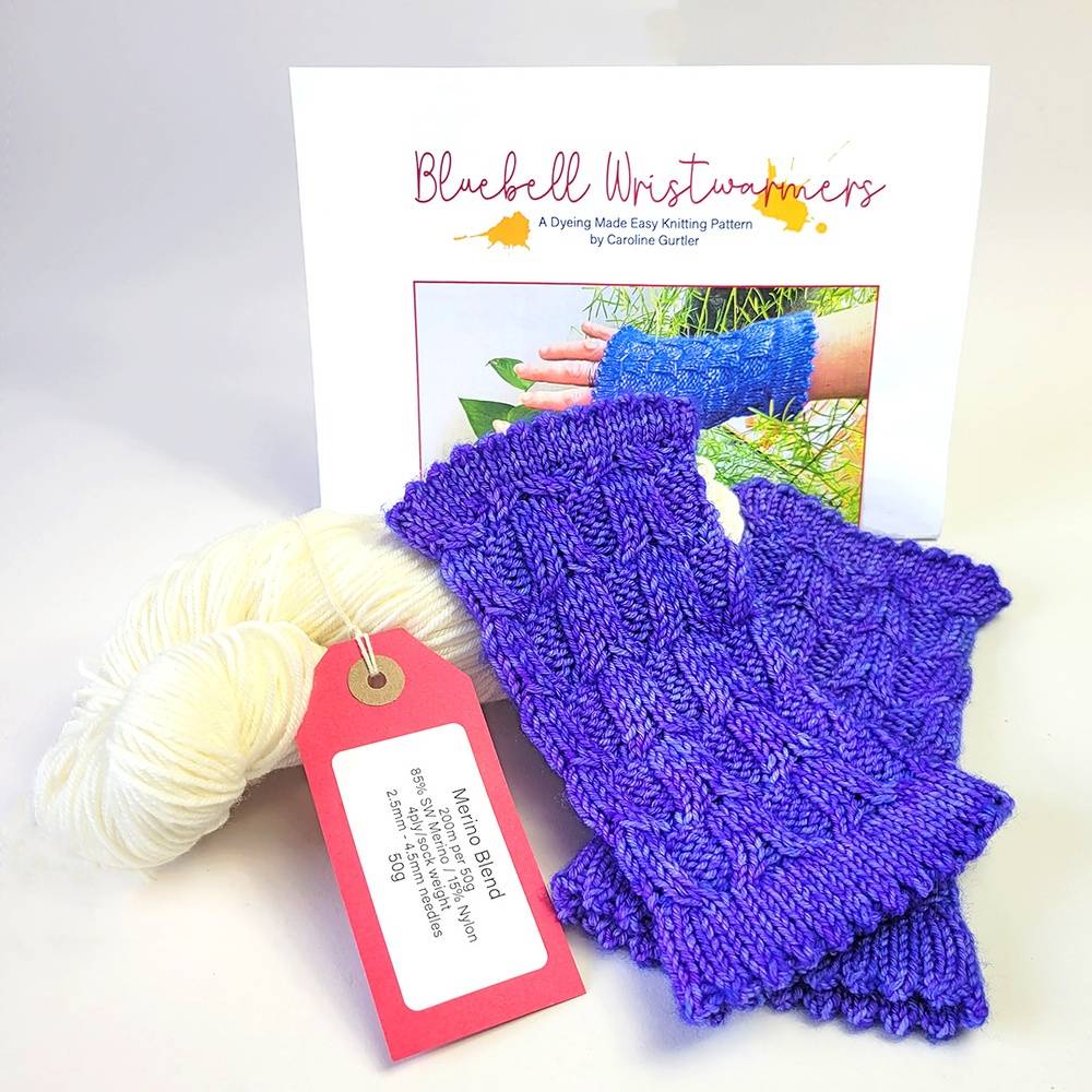 Bluebell Wristwarmers Pattern & 50g Yarn