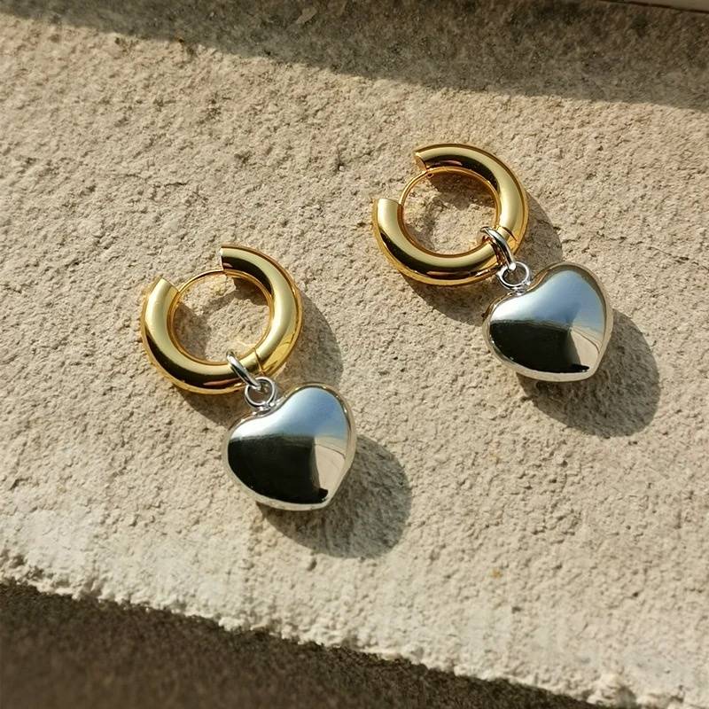 Hoop Silver & Gold Tone Earring