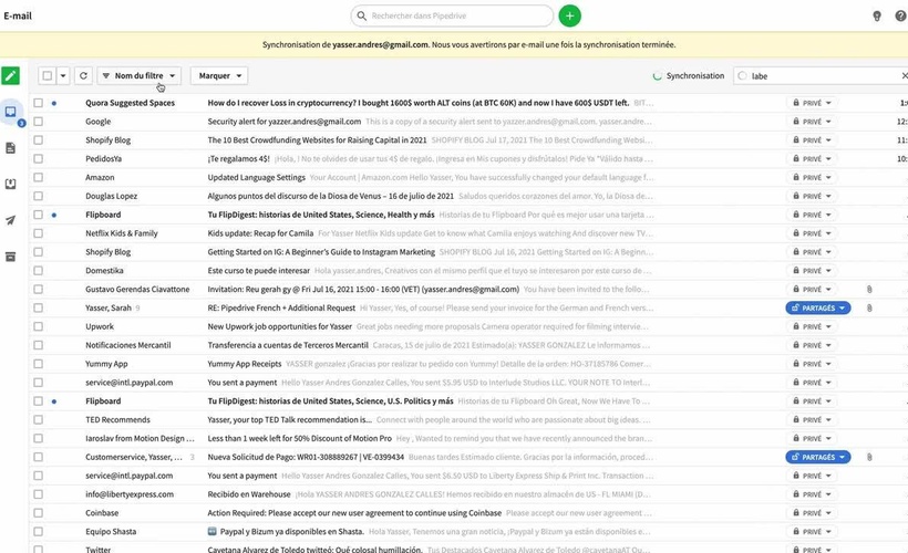 Centraliser tous vos e-mails avec la Messagerie de vente de Pipedrive