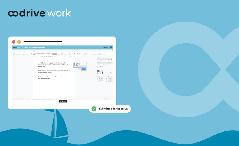 Oodrive Work : Collabora Onglet Révision