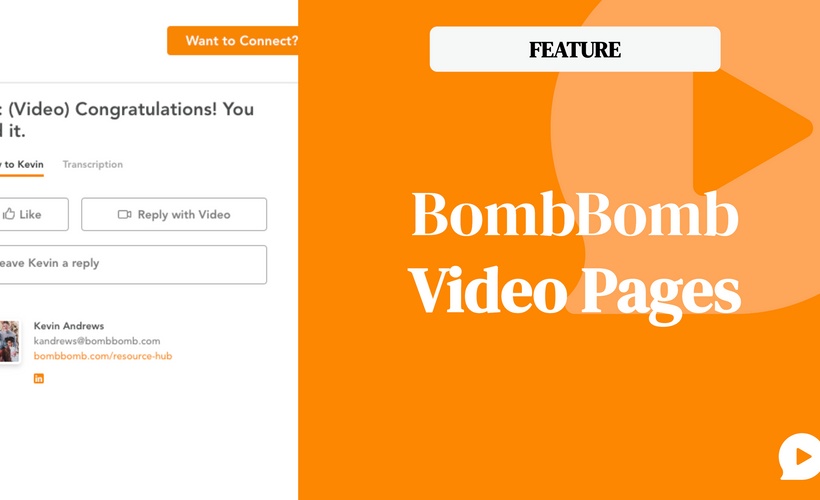 Feature: BombBomb Video Pages