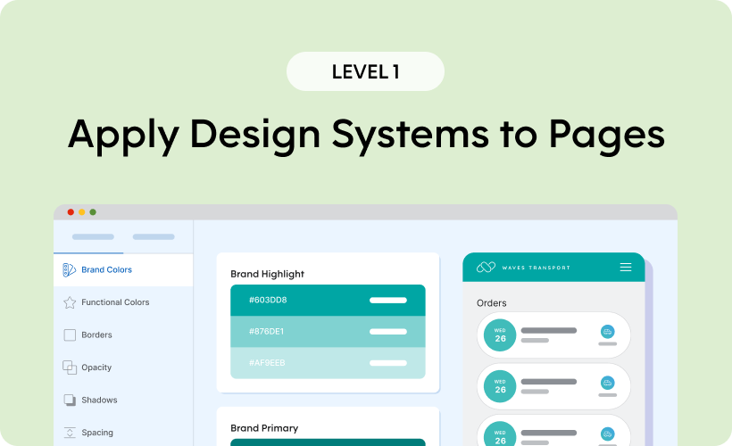 Apply Design Systems to Pages - Level 1