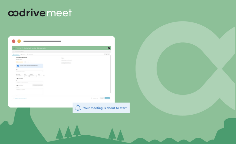 Oodrive Meet : Exercice – Créer une réunion