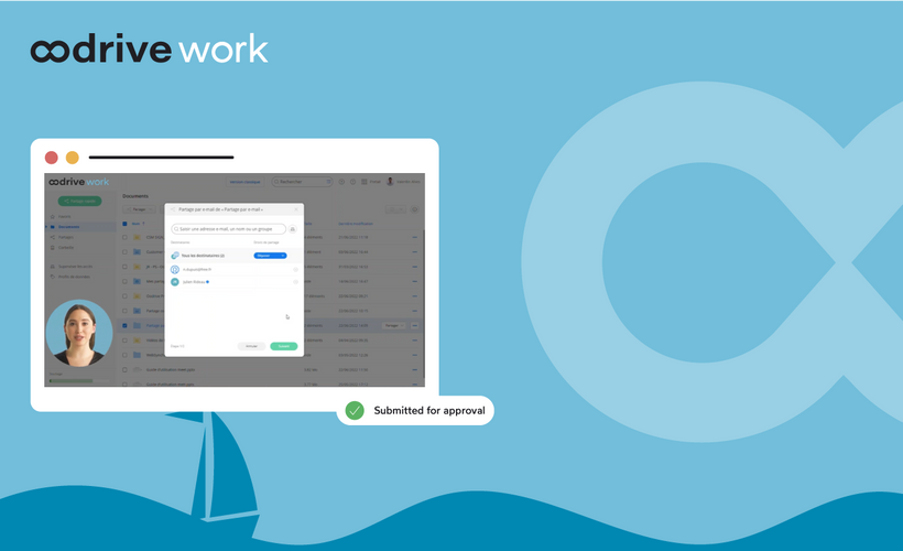 Oodrive Work : Création d'un partage par e-mail (Boite de dépôt)