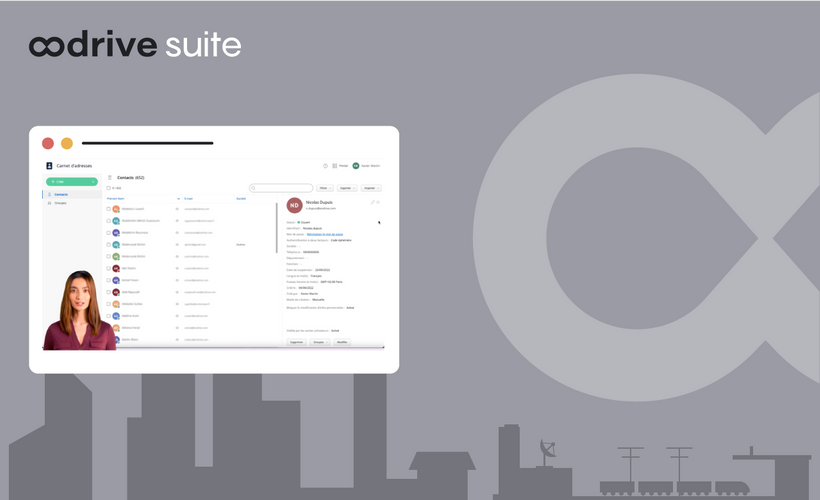 Oodrive Suite : Gestion du carnet d'adresse