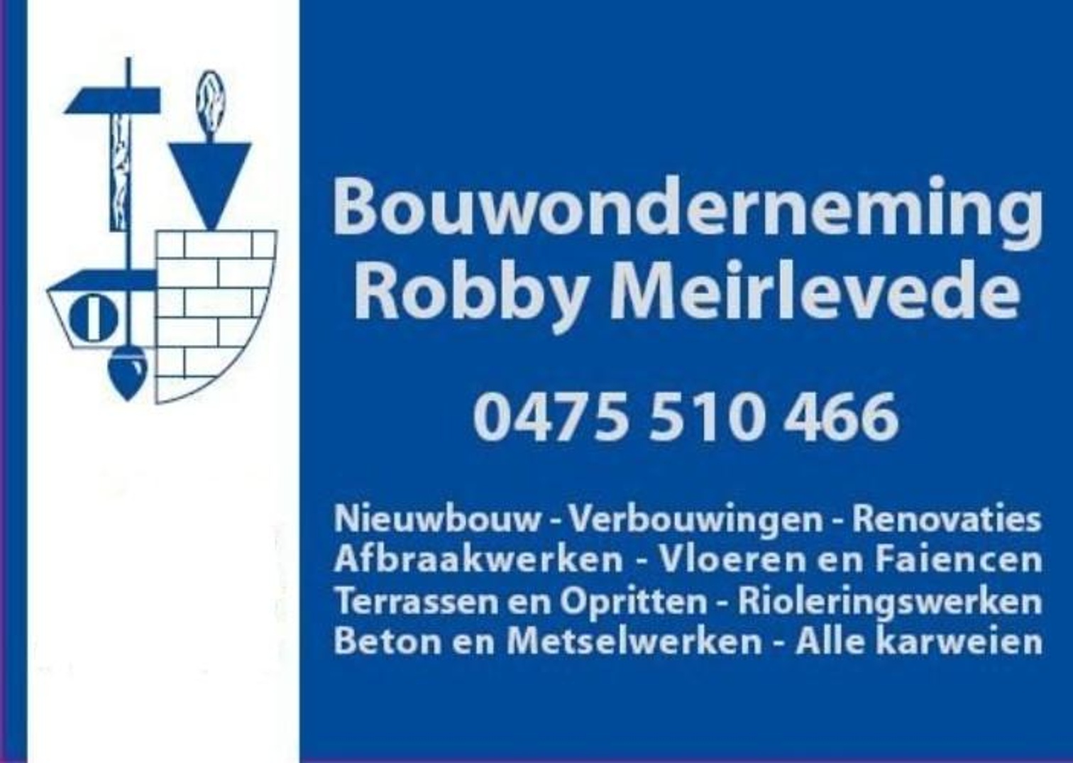 Meirlevede Robby Bouwonderneming logo