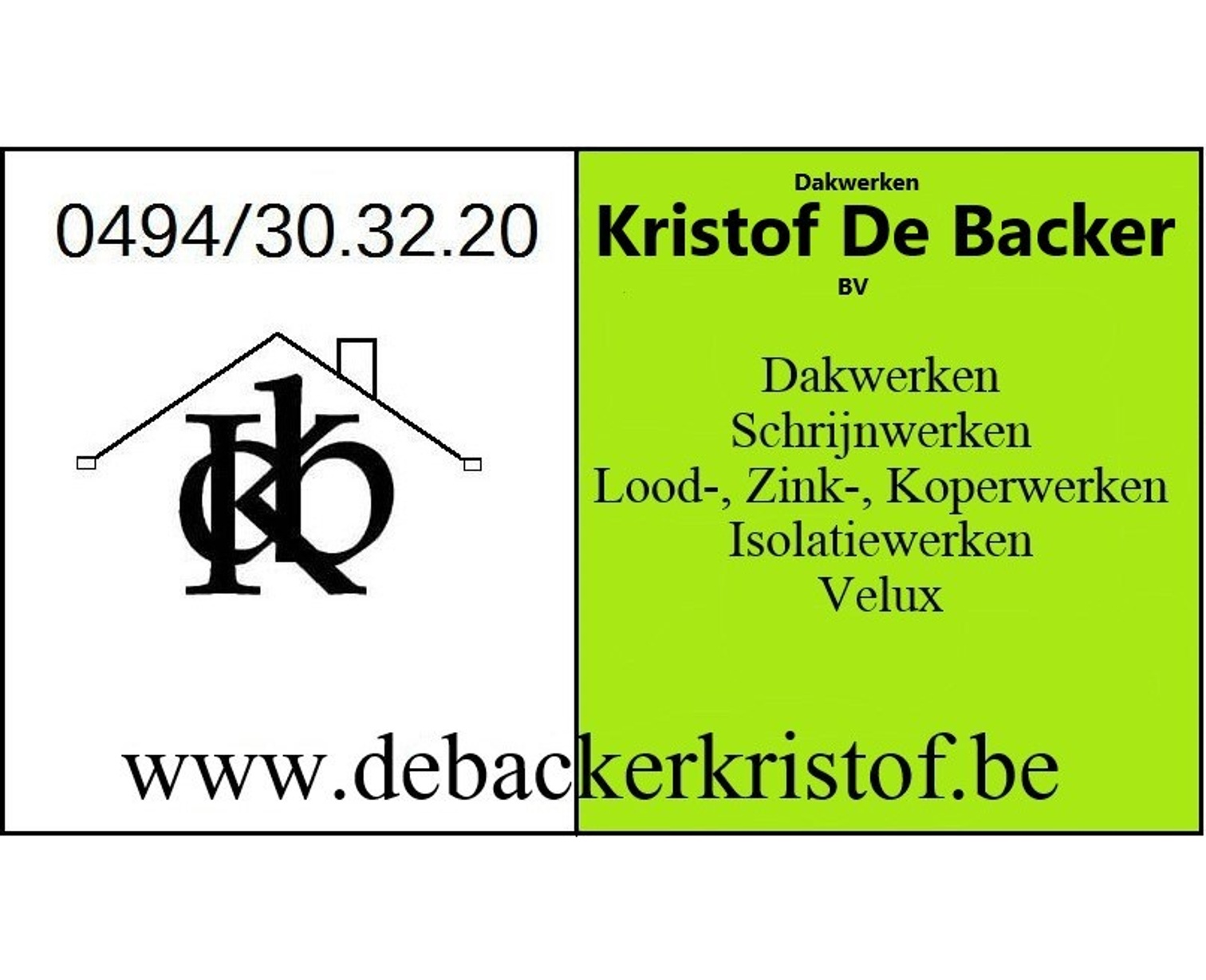 Dakwerken Kristof De Backer BV logo