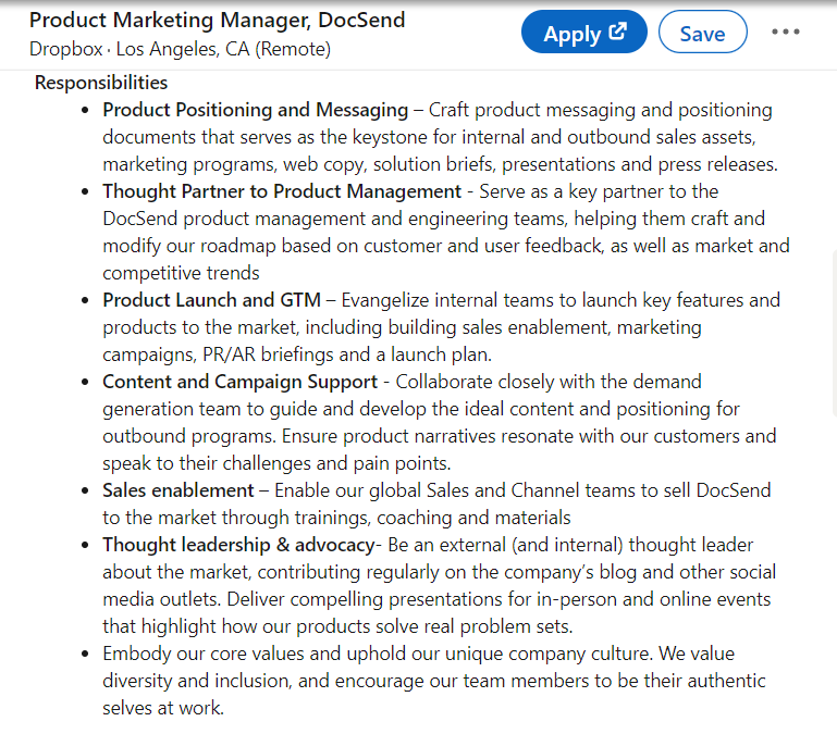 Dropbox's product marketing manager