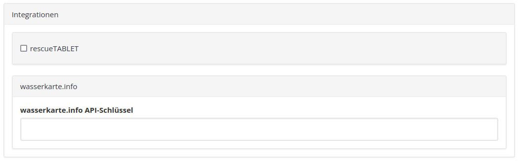 Schnittstelle rescuetablet