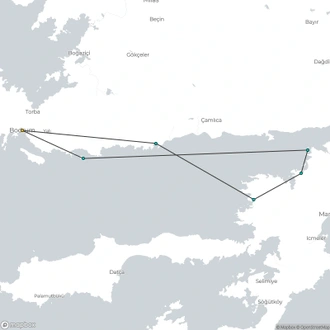 tourhub | Today Voyages | Gulet Cruise, Bodrum – Gulf of Gokova – Bodrum | Tour Map