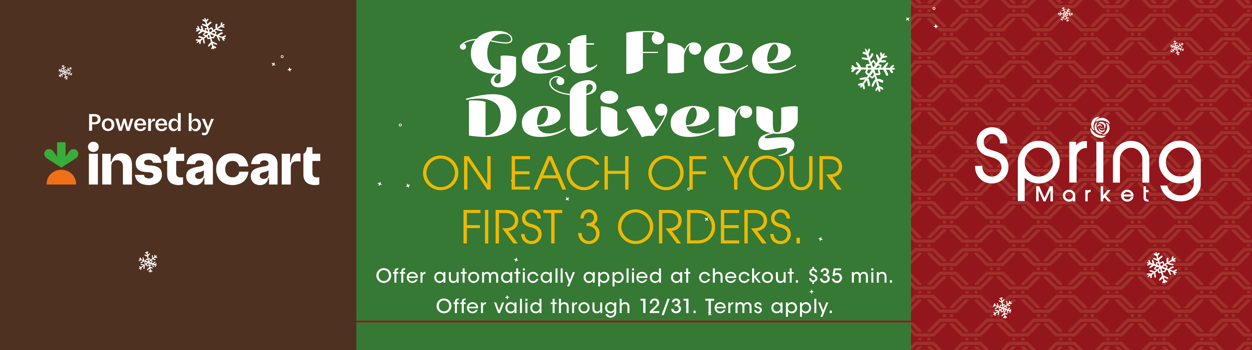 Get FREE Delivery on each of your first 3 orders! Offer valid through 12/31/24. Terms apply.