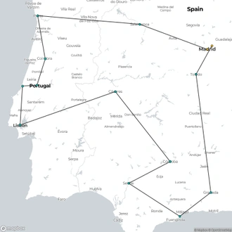 tourhub | ESKAPAS | Grand Iberian Adventure: Spain and Portugal | Tour Map