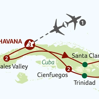 tourhub | Titan Travel | Cuban Discovery | Tour Map