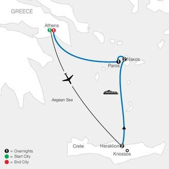tourhub | Globus | Greek Island Adventure | Tour Map