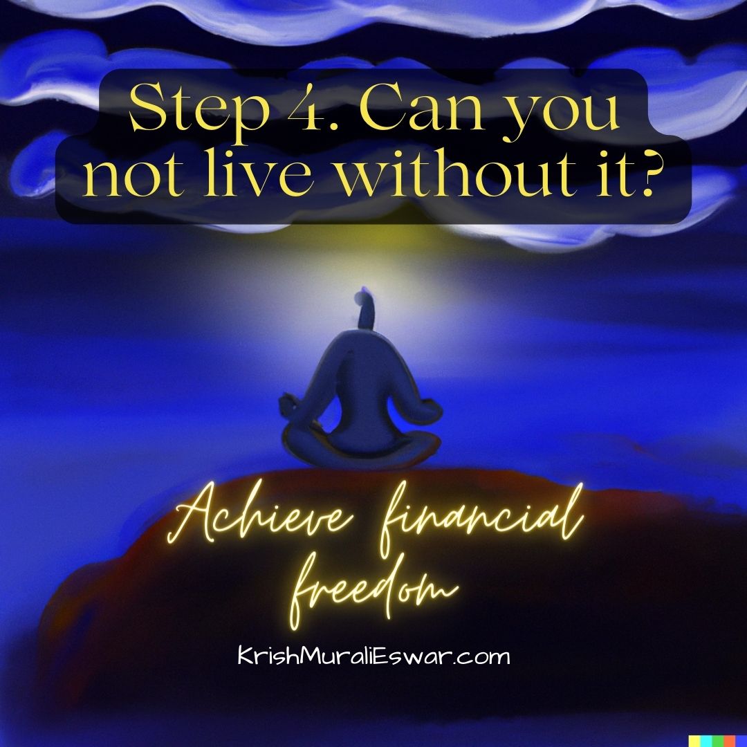 Step 4 - Can you not live without it - Achieve financial freedom